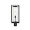 Z-Lite Dunbroch 1 Light Outdoor Post Mount Fixture, Black & Clear 584PHMR-BK - alternate 3